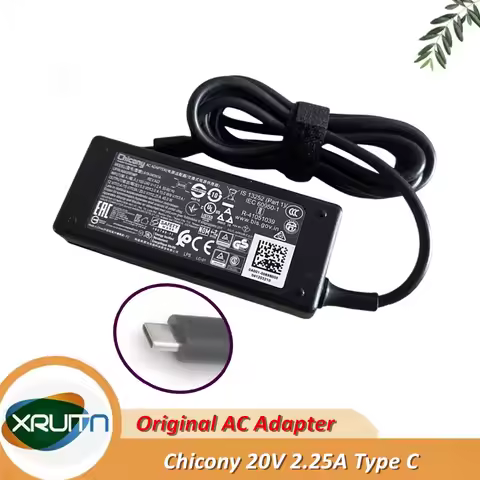 Chicony A18-045N1A AC Adapter 20V 2.25A Type C 45W Charger A16-045N1A For OLED Steamdeck Power Suppl