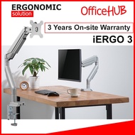 OFFICEHUB iErgo 3 SINGLE Computer Monitor Arm ★ Monitor Stand ★ Monitor Mount ★ Fits Monitor 34 Inch