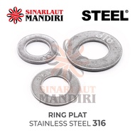 316 Stainless Steel PlateRing M12 Washer Plate/ (1/2) Stainless Steel Washer