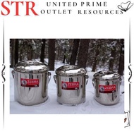 Zebra / Handle Pot 12cm 14cm Auto Lock / Stainless Steel Outdoor Camping Pot / Tingkat Food Containe