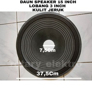 SALM Daun Speaker 15 Inch Lobang 3 Inch Kulit Jeruk 75Mm × 375Mm +
