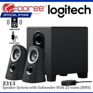 LOGITECH Z313 2.1 SPEAKER SYSTEM WITH RICH BALANCED SOUND WITH SUBWOOFER / WIRED CONTROL POD /  3.5M