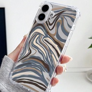 เคสโทรศัพท์ TPU นุ่มใสกันกระแทก ลายเส้นไม่สมมาตร 1 ชิ้น เข้ากันได้กับ iPhone 17, 16, 15, 14, 13, 12,