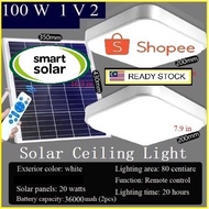 💡 New Stock 💡 Solar White Color Modern Indoor Ceiling Light Lamp Led Bulb Remote Control Pelita Lampu Raya Jualan Murah