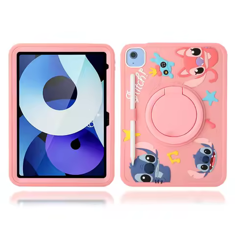 For IPad 10.2 7th 8th 9th 10th Gen Air 3 4 5 10.9 Pro 11 inch Mini 6 A16 Kawaii Cute 3D Cartoon Stit