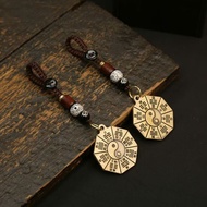 Featured Recommendation Safe Meaning Qiankun Gossip Octagonal Brand Men Women Car Keychain Pendant P