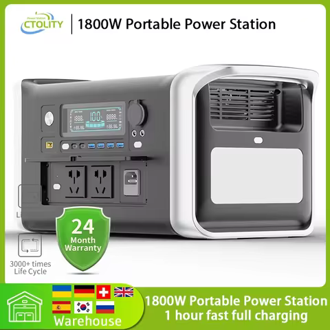 1800W Portable Power Station Peak 3600W One Hour Fast Full Charging Lifepo4 Battery Super Quality Uk