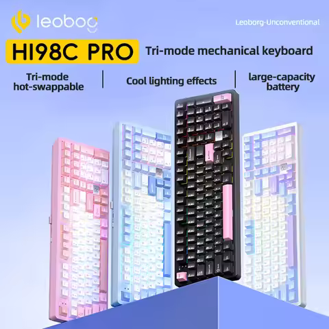 LEOBOG Hi98C pro Aluminum Wireless Mechanical Keyboard Triple Mode Bluetooth Wired Universal for Esp