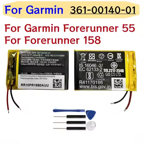 Watch New Battery 361-00140-01 For Garmin Forerunner 55 Forerunner 158 GPS watch Replacement Battery