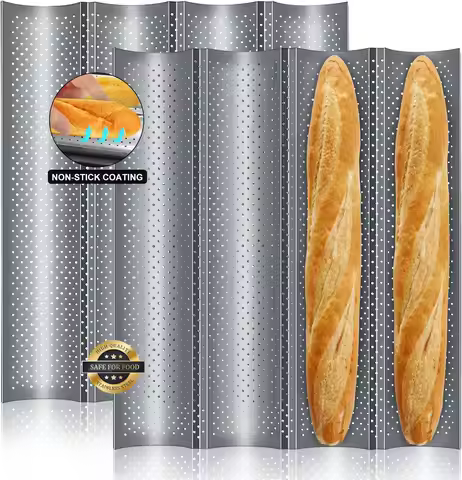 Baguette Pan French Bread Baking Mould Bakeware Groove Waves Mold Cake Oven Pastry Tray Dishes Cooki