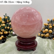 Brazilian Rose Quartz Stone Ball 14.8kg Solid Natural Feng Shui