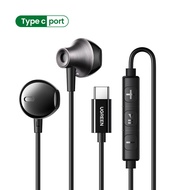 UGREEN In-Ear Earphones 3.5mm Type C Stereo Bass Wired Headphones HIFI Earphones with Mic for Samsun