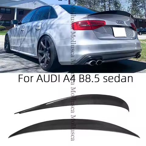 For AUDI A4 B8.5 Sedan HK Style Carbon fiber Rear Spoiler Trunk wing 2012-2016（not S4 B8 B8.5)