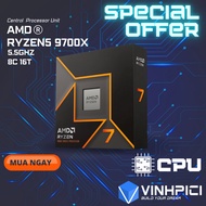 Amd Ryzen 7 9700X CPU (3.8GHz Boost 5.5GHz / 8 cores 16 threads / 40MB / AM5) [NEW]