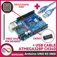 UNO R3 SMD CH340 ATMEGA328P PLUS USB CABLE & PIN HEADER