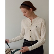 Ready Stock/Korea Daigou depound Authorized Genuine U neck cable Wool Knitted Cardigan