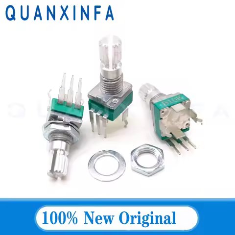 50PCS Vertical single R097 RK097 precision potentiometer with bracket, handle 15mm, no gear, 3 feet 