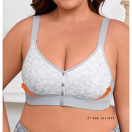 Plus Size Push-Up Bra 38-52 Cup B to G - Full Cotton Wireless & Seamless