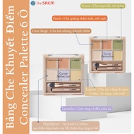 (FREE 2 GREAT BRUSHES) The Saem Cover Perfection Concealer Palette 6-panel Concealer Palette [dupe v