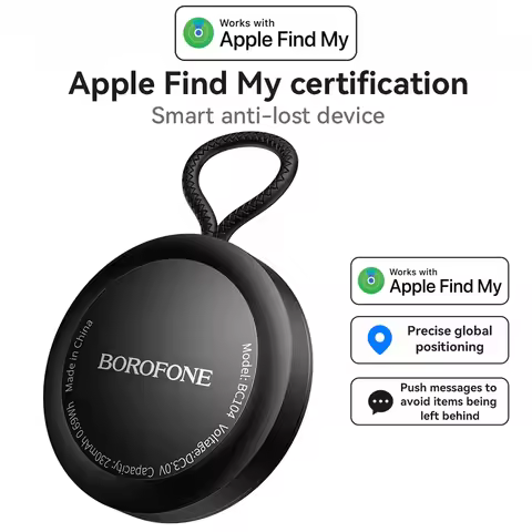 BOROFONE BC104 AirTag Bluetooth Tracker Find My iPhone Compatible for Keys Pets Luggage Elderly Kids
