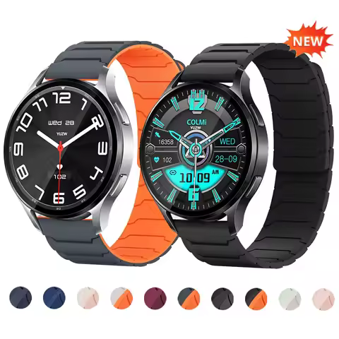 22mm 20mm Magnetic Band For COLMI i28 Ultra P81 P71 C81 C8 Max Silicone Loop Strap For Huawei Watch 