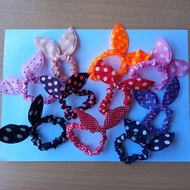 6 pcs RM 1.50 Rabbit Dot Cute Colorful Hair Band /Rubber Band Getah Rambut small
