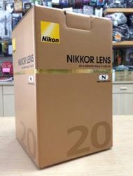 全新嚴選 Nikon 20mm AF-S F1.8G ED N 廣角定焦鏡 大光圈 公司貨