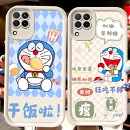 H34 Cute Doraemon White Casing for Samsung A12 J7 A22 F04 A04E J2 Prime A04 A06 M04 A05 Pro 5G A07