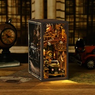 ASLOWSNAIL DIY Book Nook Kit 3D DIY Dollhouse Miniature House 3D Puzzle Model House Bookends-mini Bo