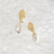 巴洛克珍珠耳圈耳環