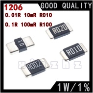 10PCS SMD 1206 Chip Resistor 1% High Precision Chip Fixed Resistance 0.1R 0.01R 100mR 10MR 100MΩ 10M