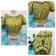 cf15-floral croptop free size 60kg below