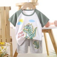 Baju Budak Bayi Set ShortSleeve Clothes Cartoon Tee Baju Kanak Boys Girls Cute Clothing