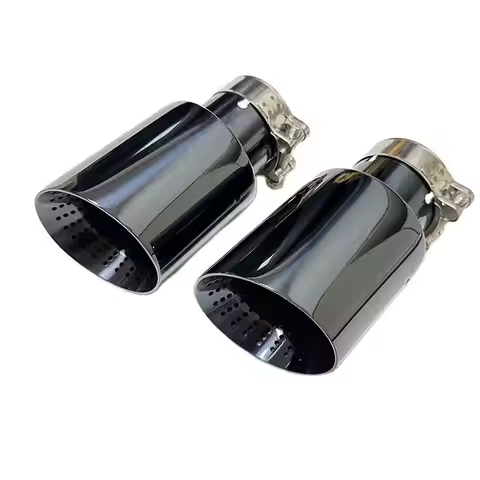 Exhaust nozzle Stainless steel titanium black large diameter 101mm 114mm open car muffler system AK 