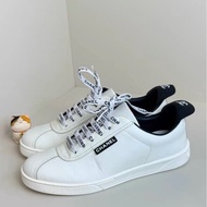 Chanel香奈兒 鞋帶logo小白鞋 37碼