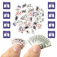 50Sets Fun Mini Playing Cards Miniature Poker Game Cute Party Travel Dollhouse 1:6 Home Decoration T