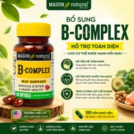 Mason Natural B-Complex 100 capsules supplement B vitamins to support nervous system health
