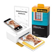 KODAK Dock Plus 4PASS Instant Photo Printer (4x6 inches) + Initial 10 Sheets + 80 Sheets