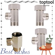 TOPTOOL T Valve Adapter Connector, 3/8' 1/2' 9/16' 15/16' Brass Tee Joint 3 Way T Valve Connector, D