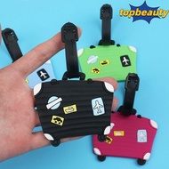 TOPBEAUTY Creative Cartoon Luggage Tag - Travel Accessories with PVC Boarding Pass Holder