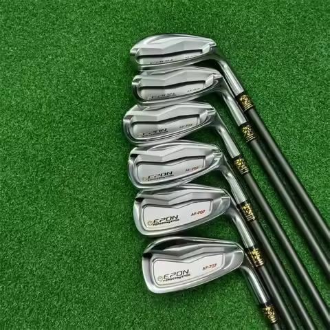 Golf irons A-F-707 silver irons 5.6.7.8.9.p,6pcs with Shaft and Grips , S20C, Soft Iron Forged, 2024