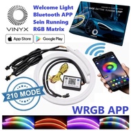 Lampu LED DRL Alis Flexibel WRGB APP 30 60 cm Welcome + RGB Matrix Mobil Motor Vinyx 30cm 60cm Selan