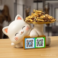 Creative Ornaments Lucky Cat Receiving Money QR Code Front Desk Cash Register Ornaments Hotel Bar Ne