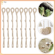 🍳 8Pcs Macrame Rope Plant Hanger Extenders Cotton Beige for Indoor Decoration