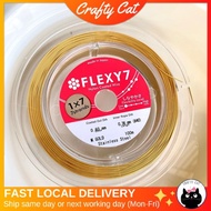 CRAFTYCAT [1 Meter] FLEXY7 Japan Imported Soft Stainless Steel Wire 7 Strands DIY Beaded Jewellery Handmade Accessories