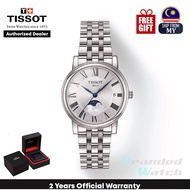 [Official Warranty] Tissot T122.223.11.033.00 Women's Carson Premium Moonphase Silver Dial Stainless Steel Strap Watch (watch for women / jam tangan perumpuan / tissot watch for women / tissot watch / women watch)