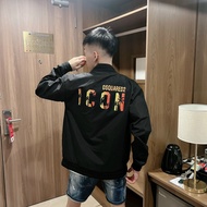 Dsq 2-layer windJacket coconut tree icon for men and women - DSQUARED2 2-layer fabric bomber jacket 