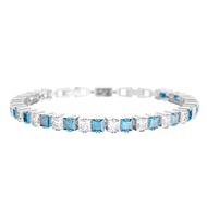 สร้อยข้อมือเทนนิสสีสันสดใสประดับเพชร CZ สำหรับผู้ชาย สร้อยข้อมือสไตล์ฮิปฮอปแบบใหม่ 2025 สร้อยข้อมือส