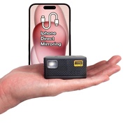 AAXA P7+ Outdoor Projector, 2.5 Hr Battery, 4K Mini Projector with Wifi and Bluetooth, Battery, DLP 