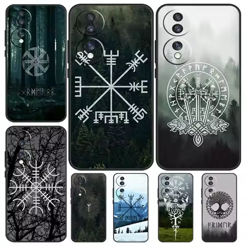Forest Nordic Runes Case For Honor Magic 5 Pro 50 70 90 Lite Honor 8X 9X X9b X9a X8a X7a X6a X6 X7 X